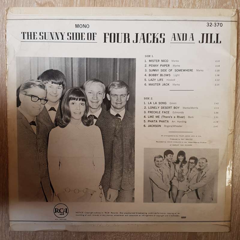 Four Jacks and a Jill  - The Sunny Side Of Four Jacks and a Jill -  Vinyl Record - Opened  - Very...