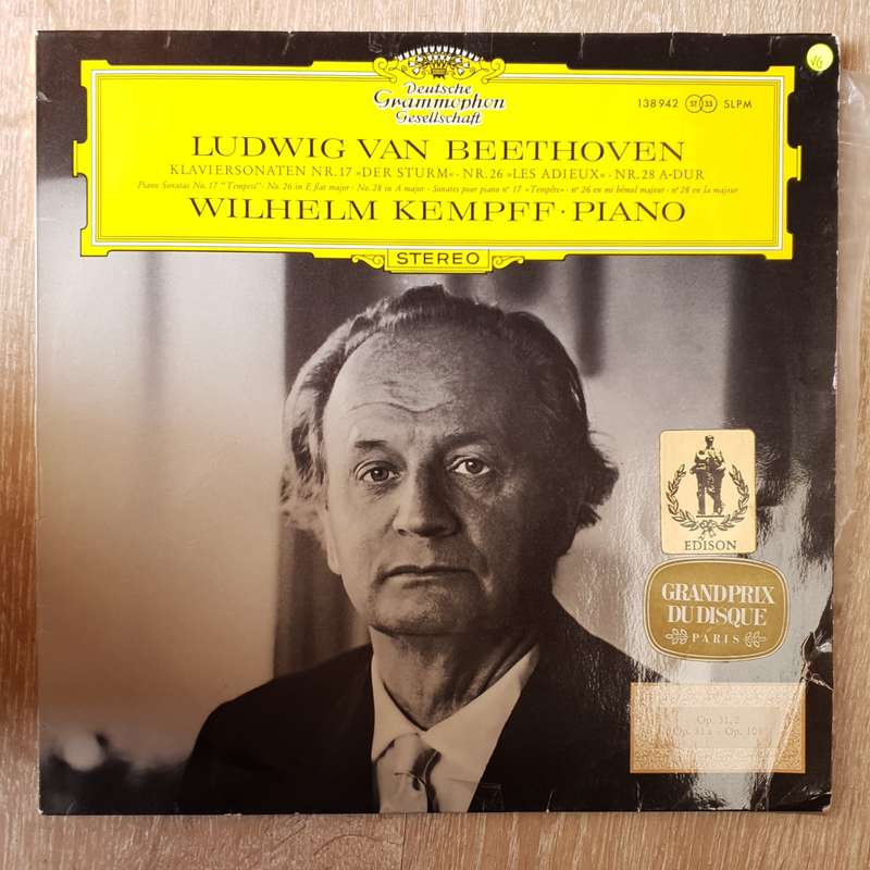 Ludwig van Beethoven - Wilhelm Kempff  Klaviersonaten Nr. 17 »Der Sturm«  Nr. 26 »Les...
