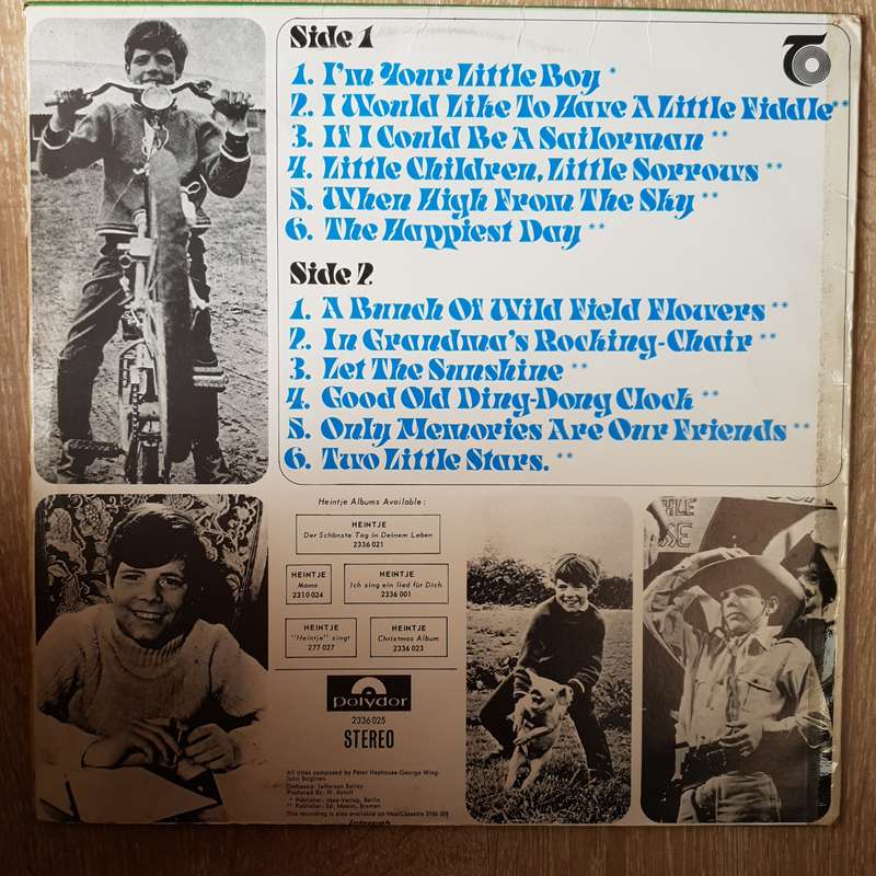 Heintjie - I'm Your Little Boy  - Vinyl LP Record - Opened  - Very-Good Quality (VG)