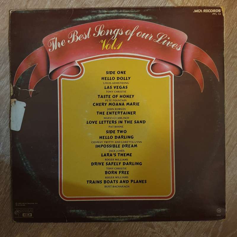 The Best Songs of our Lives - Vol 1 - Various -  Original Artists - Vinyl LP Record - Opened  - V...
