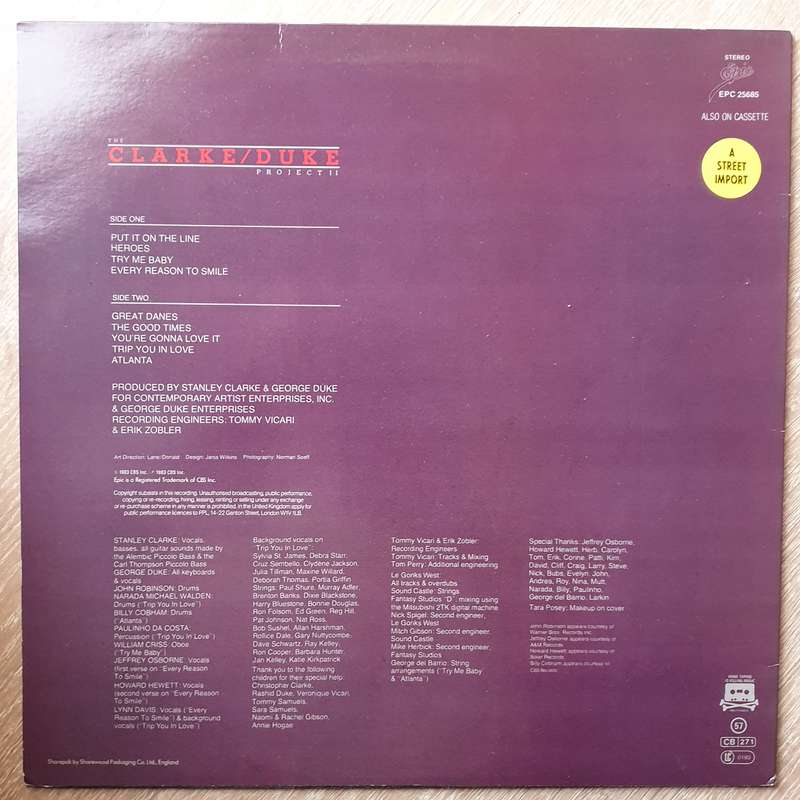 The Clarke/Duke Project  The Clarke / Duke Project II - Vinyl LP Record - Very-Good+ Qualit...