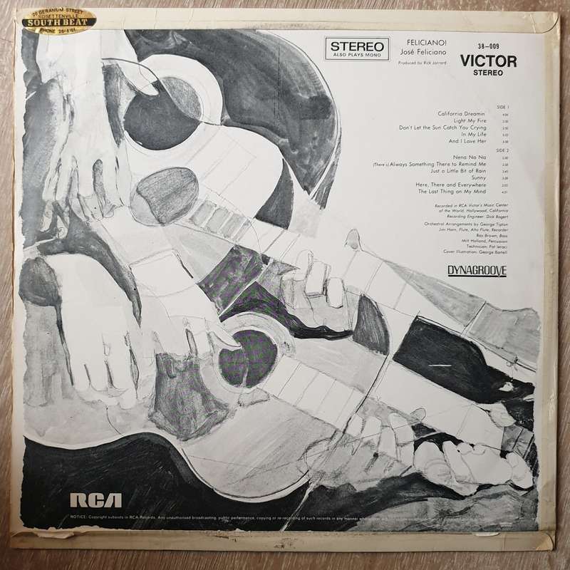 Jose Feliciano - Includes Light My Fire   Vinyl LP Record - Opened  - Good+ Quality (G+)