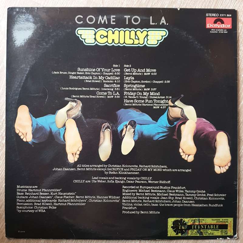 Chilly - Come To LA - Vinyl LP Record  - Very-Good+ Quality (VG+)