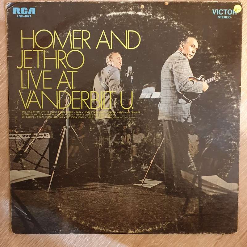Homer And Jethro  Live At Vanderbilt U - Vinyl LP Record - Very-Good+ Quality (VG+)