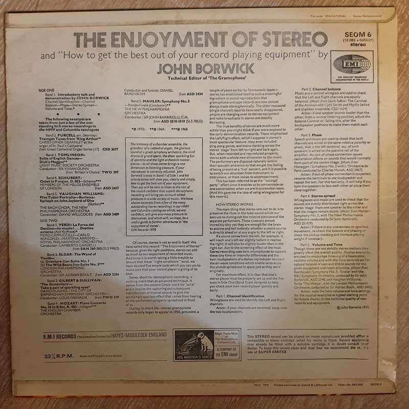 John Borwick  The Enjoyment Of Stereo & How To Get The Best Out Of Your Record Playing Equi...