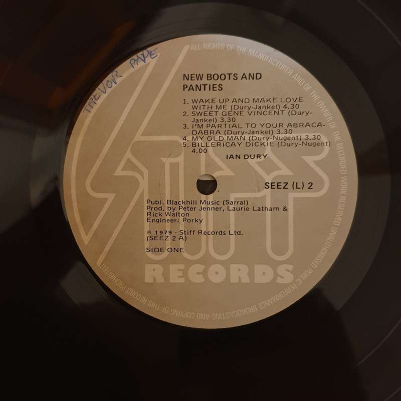 Ian Dury - New Boots and Panties - Vinyl LP Record - Opened  - Very-Good Quality (VG)