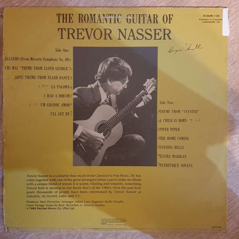 Trevor Nasser - The Romantic Guitar Of Trevor Nasser - Vinyl LP Record - Opened  - Very-Good Qual...