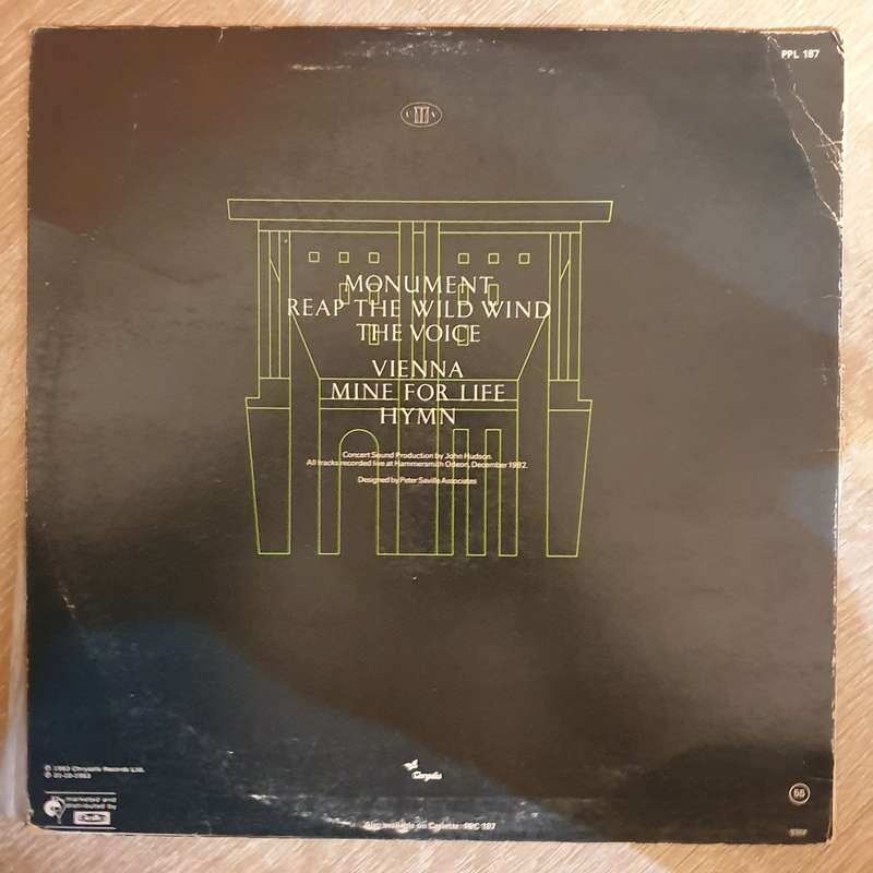 Ultravox  Monument The Soundtrack - Vinyl LP Record - Opened  - Very-Good- Quality (VG-)