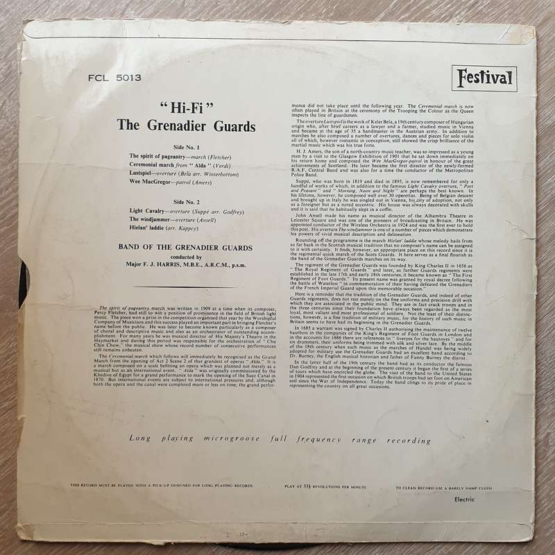 Band Of The Grenadier Guards  Hi-Fi With The Grenadier Guards -  Vinyl LP Record - Very-Goo...
