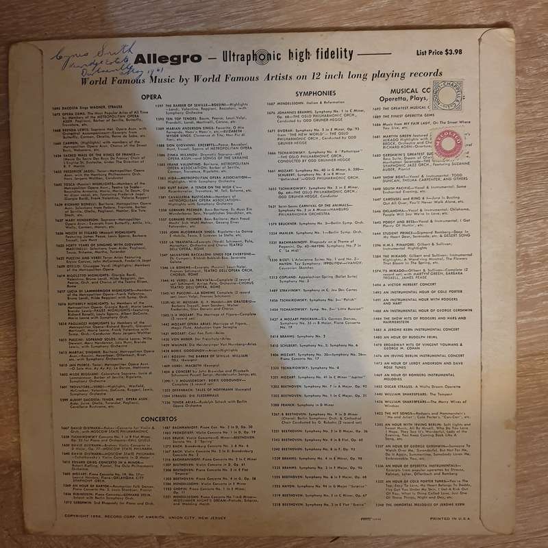 Mood Music Sampling - Ultraphonic High Fidelty  -  Vinyl LP Record - Opened  - Good Quality (G)