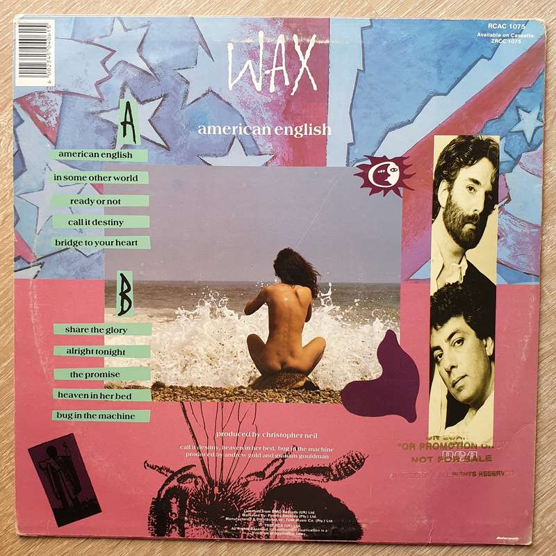 Wax  American English -  Vinyl LP Record - Very-Good+ Quality (VG+)