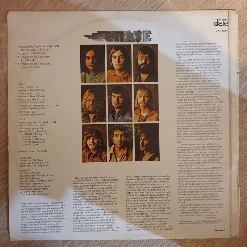 Chase  Chase - Vinyl LP Record - Opened  - Very-Good Quality (VG)