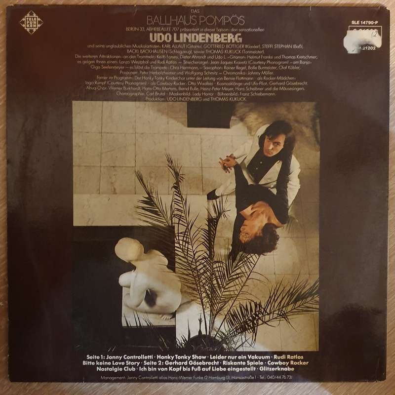 Udo Lindenberg & Das Panikorchester  Ball Pompös   Vinyl LP Record - Very-Good+ Quality...