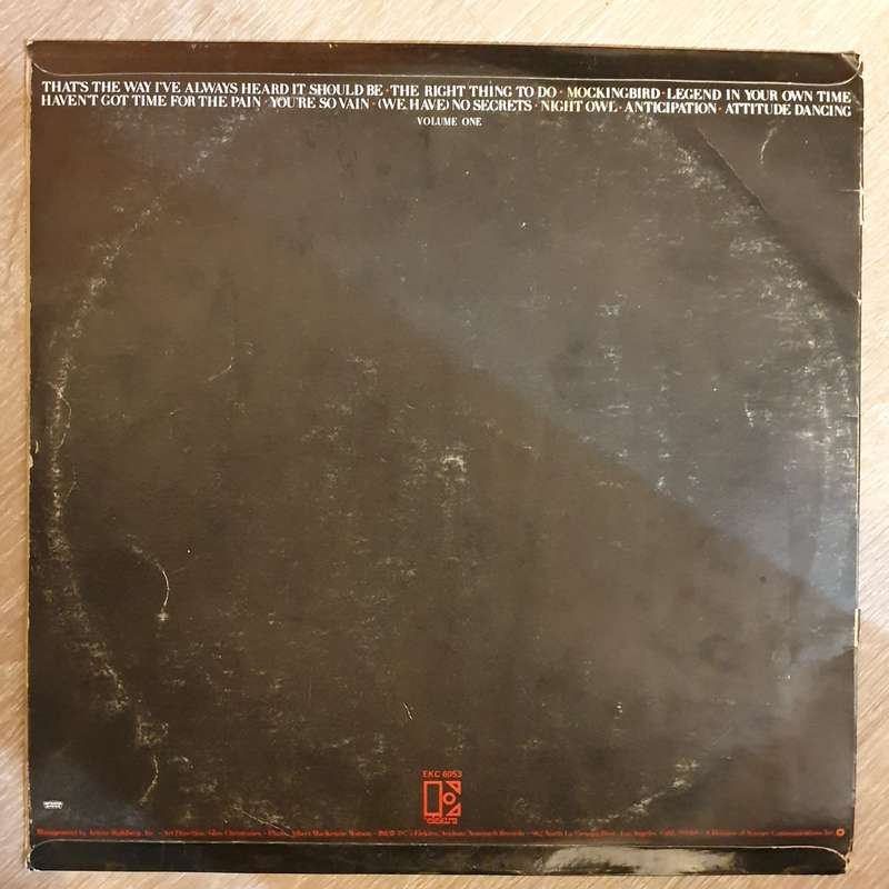 Carly Simon - Best of Carly Simon   Vinyl LP Record - Very-Good+ Quality (VG+)