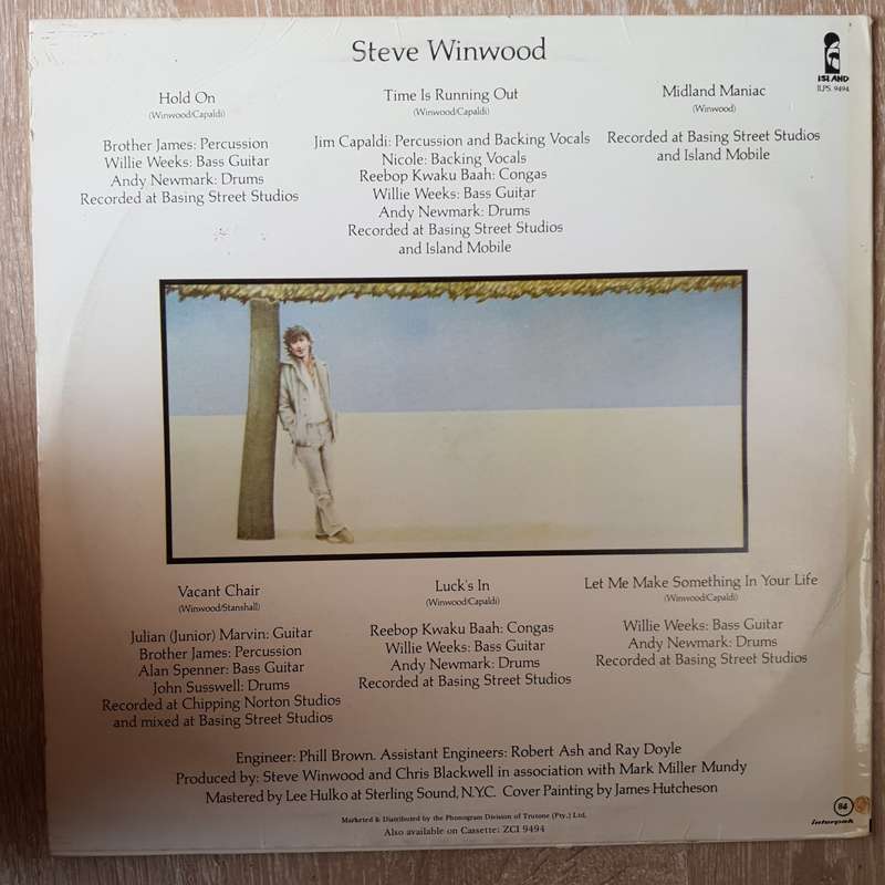 Steve Winwood  Steve Winwood -  Vinyl LP Record - Very-Good+ Quality (VG+)