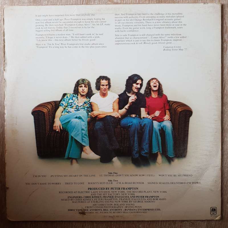 Peter Frampton  I'm In You - Vinyl LP Record - Opened  - Very-Good Quality (VG)