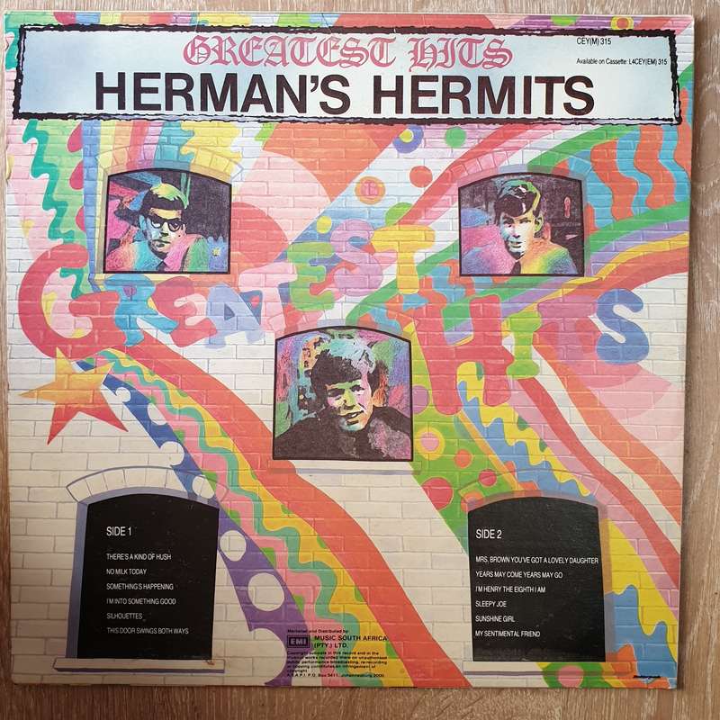 Herman's Hermits - Greatest Hits - Vinyl LP Record - Very-Good Quality (VG)