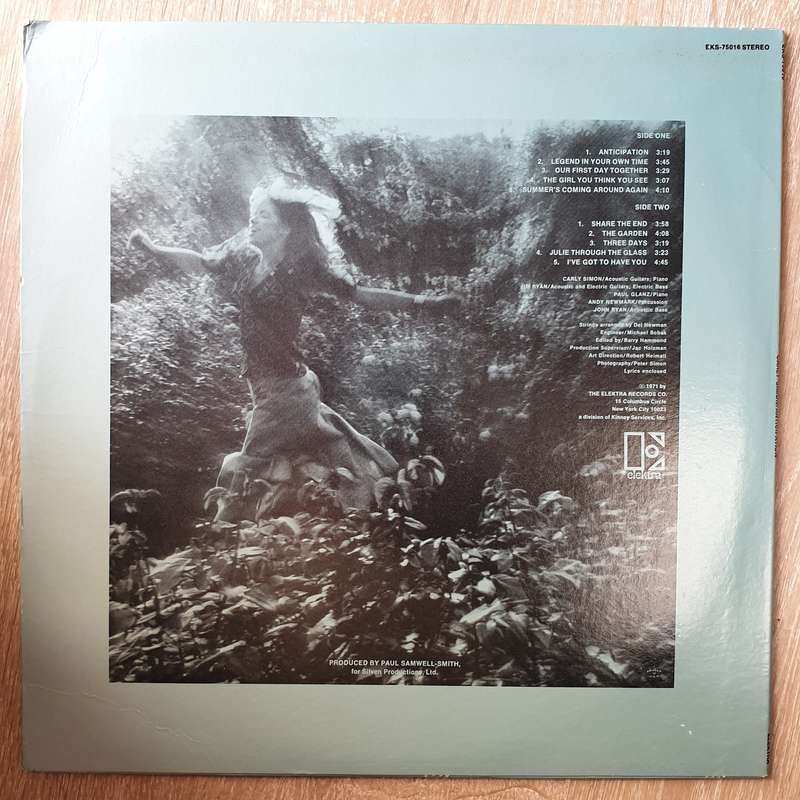 Carly Simon  Anticipation - Vinyl LP Record - Very-Good+ Quality (VG+)