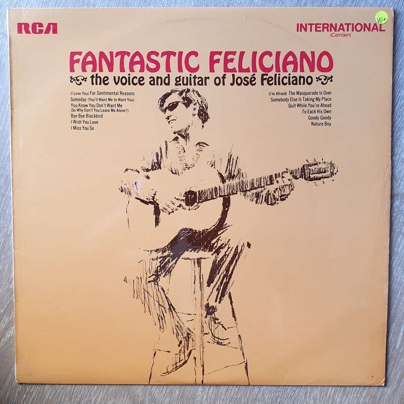 José Feliciano  Fantastic Feliciano - Vinyl LP Record - Very-Good+ Quality (VG+)