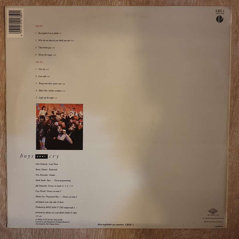 Boys Don't Cry - Vinyl LP Record - Very-Good+ Quality (VG+)