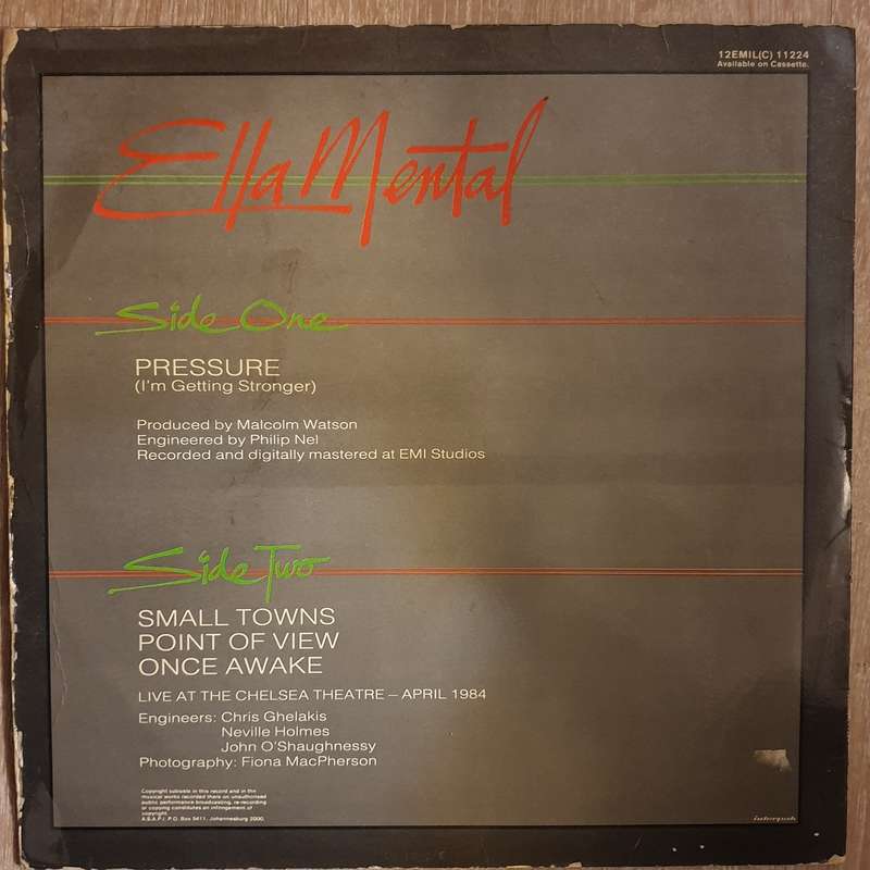 Ella Mental - Pressure - Vinyl LP Record - Very-Good+ Quality (VG+)