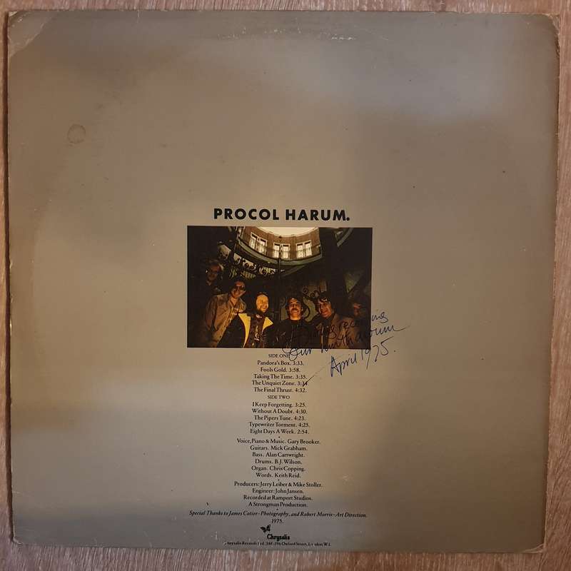 Procol Harum  Procol's Ninth (Autographed) - Vinyl LP Record - Very-Good+ Quality (VG+)