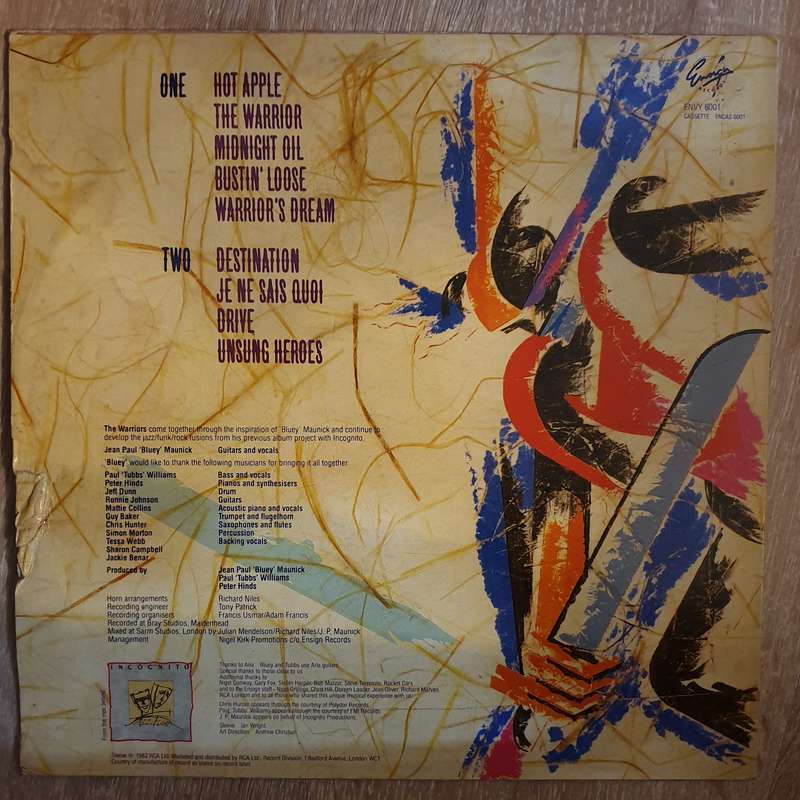 The Warriors  Behind The Mask - Vinyl LP Record - Very-Good+ Quality (VG+)