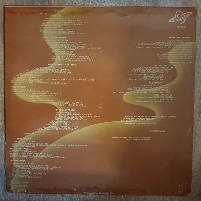 J.J. Cale  Shades - Vinyl LP Record - Very-Good+ Quality (VG+)
