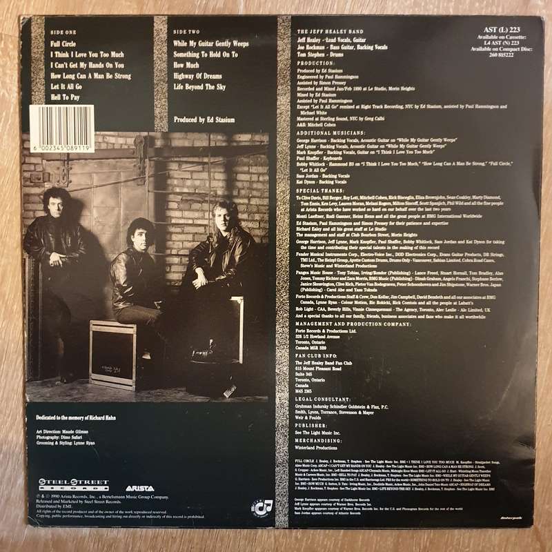 The Jeff Healey Band  Hell To Pay - Vinyl LP Record - Very-Good+ Quality (VG+)