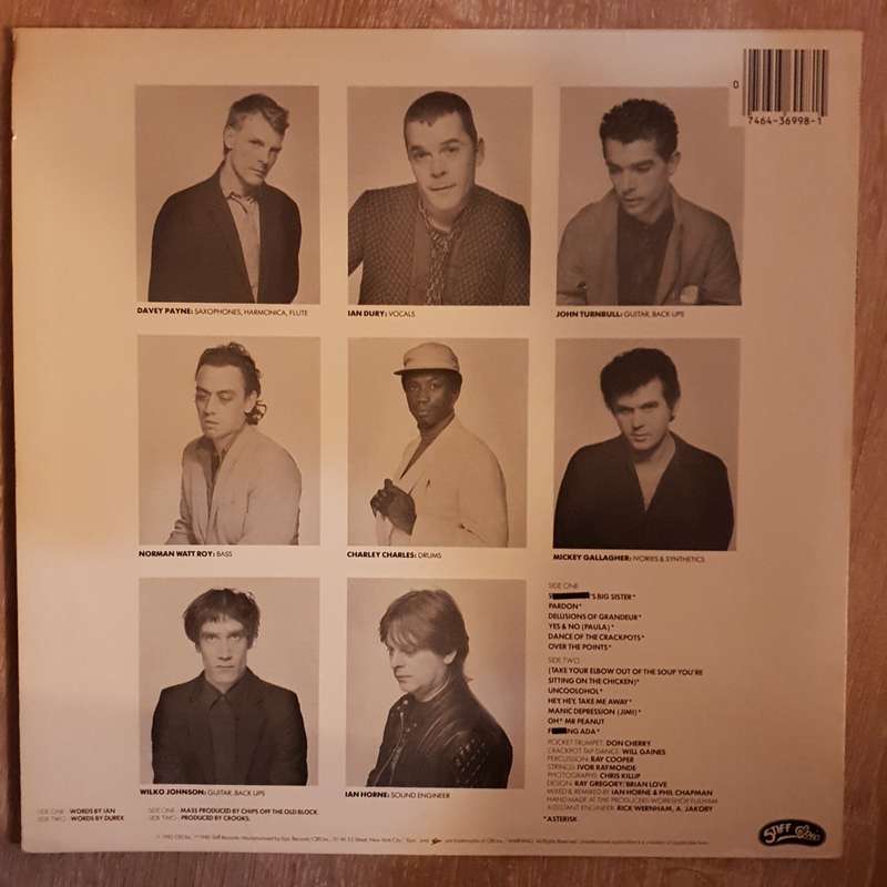Ian Dury & The Blockheads  Laughter - Vinyl LP Record - Very-Good+ Quality (VG+)