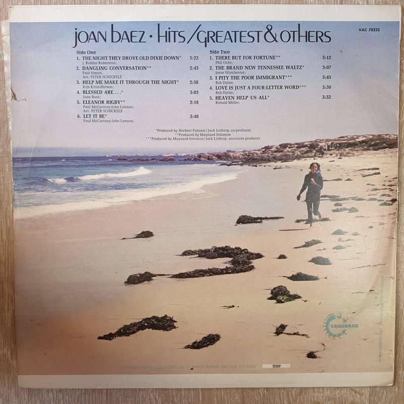 Joan Baez  Hits/Greatest & Others - Vinyl LP Record - Opened  - Very-Good Quality (VG)