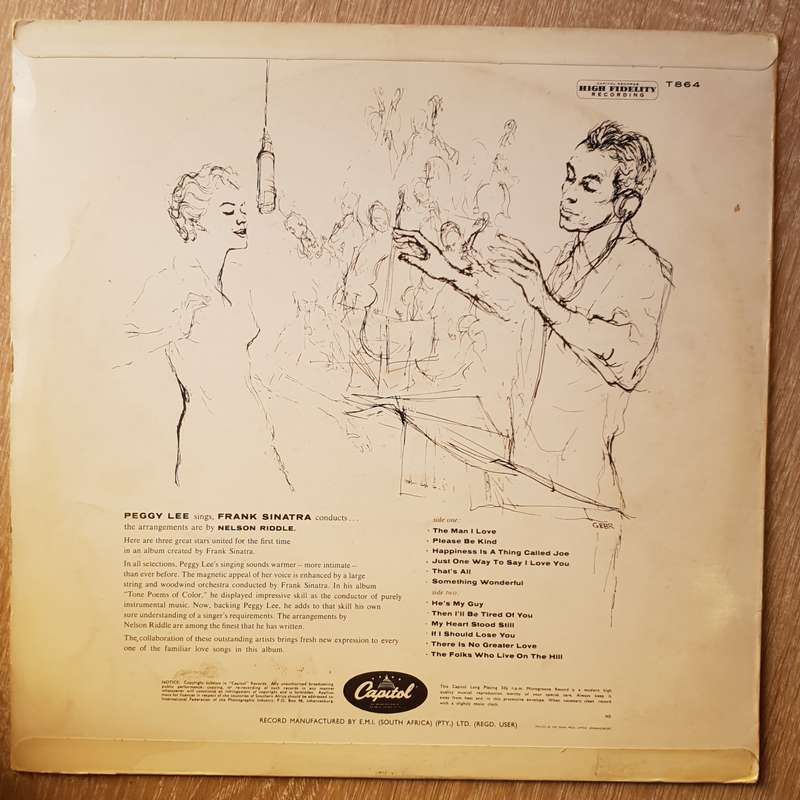Peggy Lee with Orchestra Conducted by Frank Sinatra - The Man I Love -  Vinyl LP Record - Very-Go...