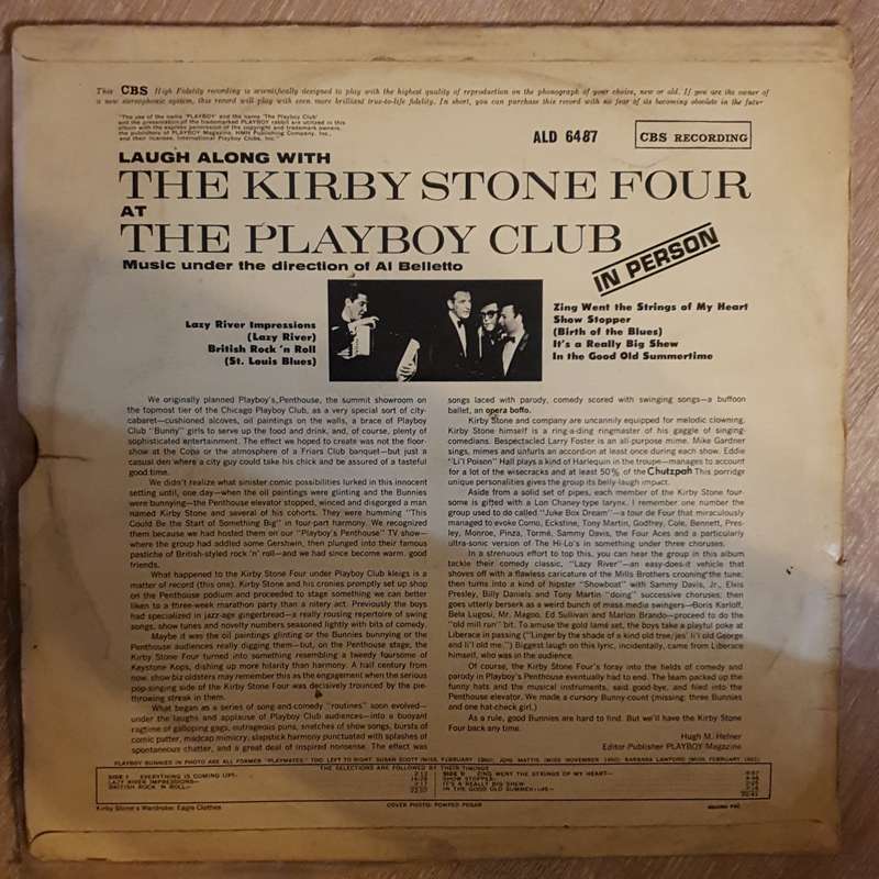 The Kirby Stone Four  Laugh Along With The Kirby Stone Four At The Playboy Club - Vinyl LP ...