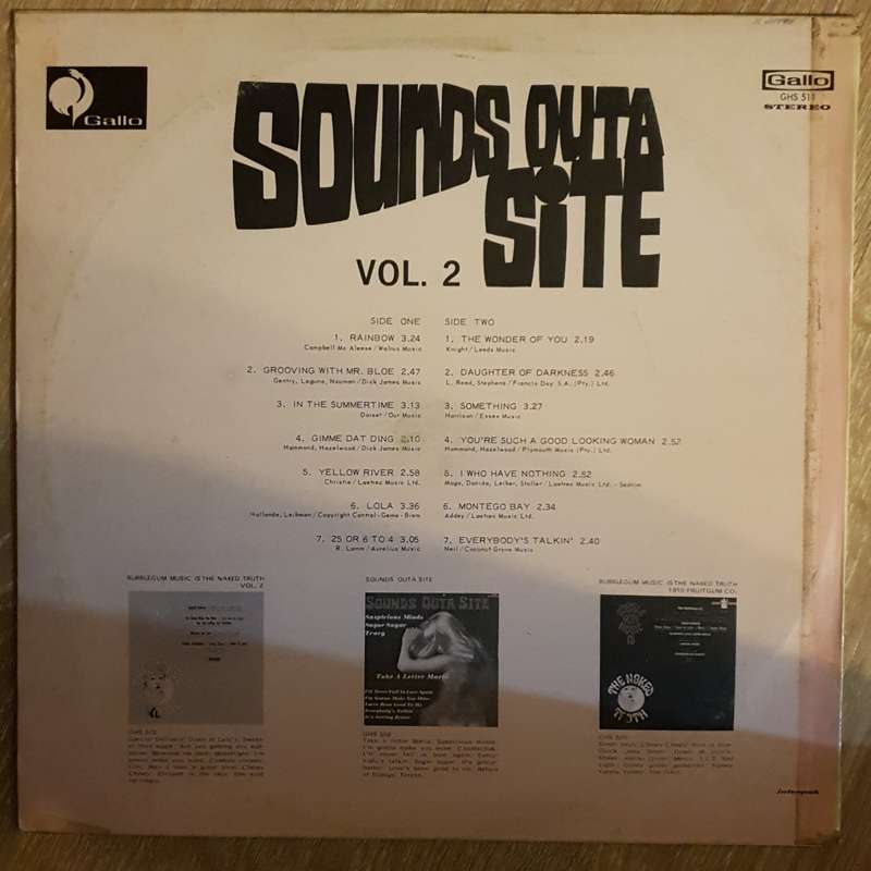Sounds Outa Site Vol 2 - 14 Great Hits -  Vinyl LP Record - Very-Good+ Quality (VG+)