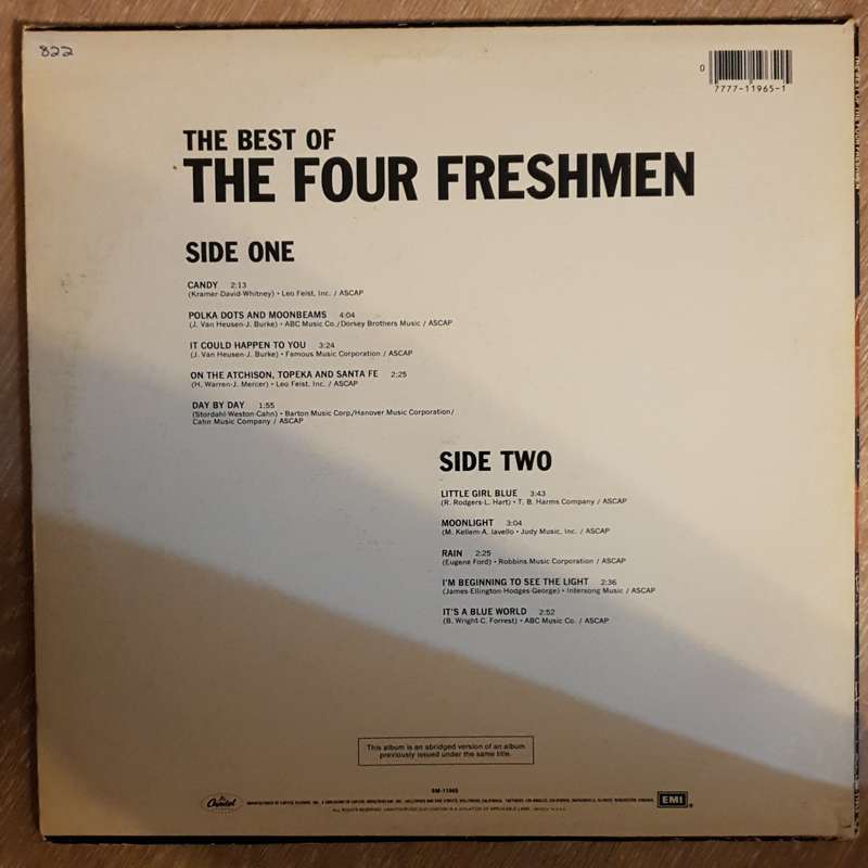 The Four Freshmen  The Best Of The Four Freshmen -  Vinyl LP Record - Very-Good+ Quality (VG+)