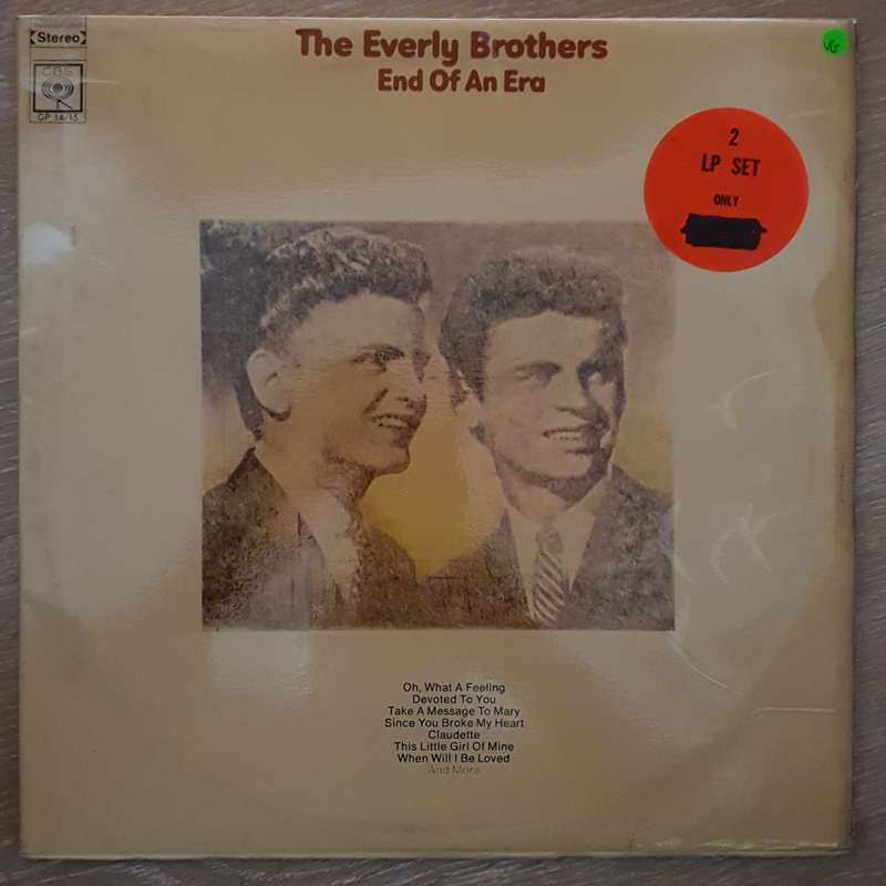 Everly Brothers  End Of An Era -  Double Vinyl LP Record - Very-Good+ Quality (VG+)