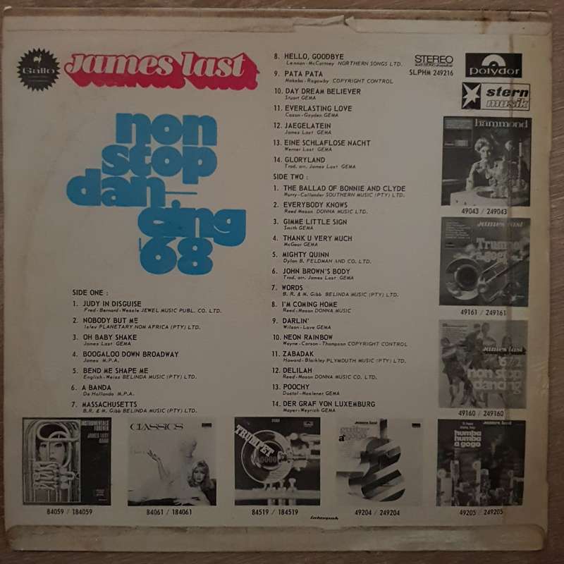 James Last  Non Stop Dancing '68 - Vinyl LP Record - Opened  - Very-Good Quality (VG)