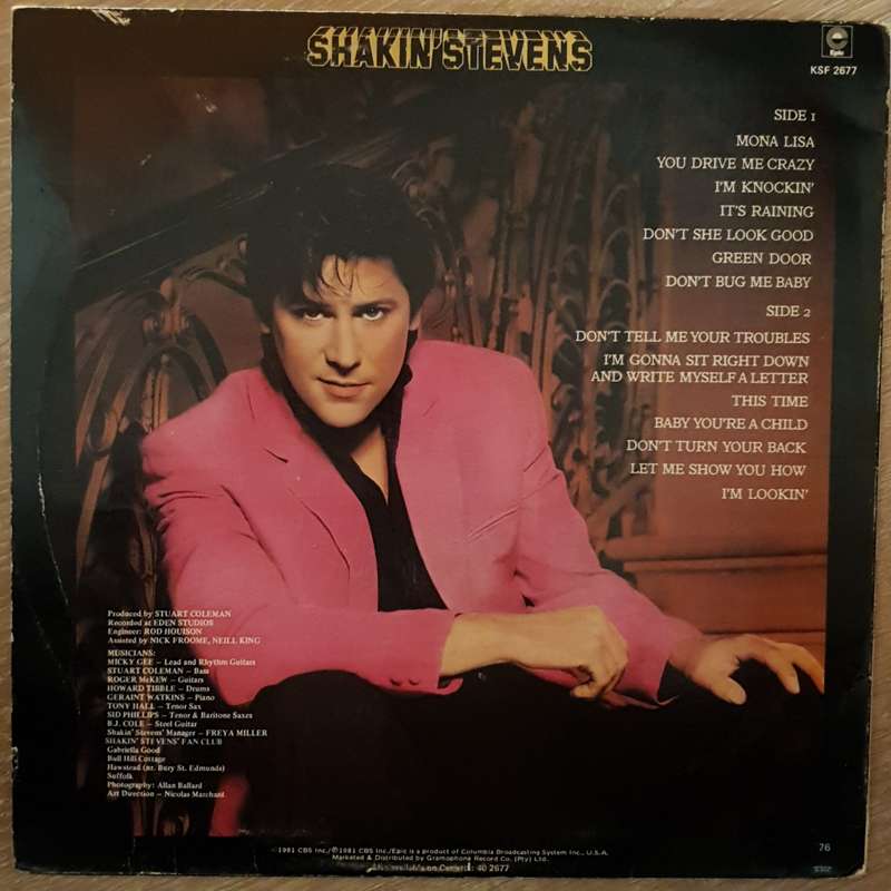 Shaking Stevens - Shaky - Vinyl LP Record - Opened  - Very-Good Quality (VG)