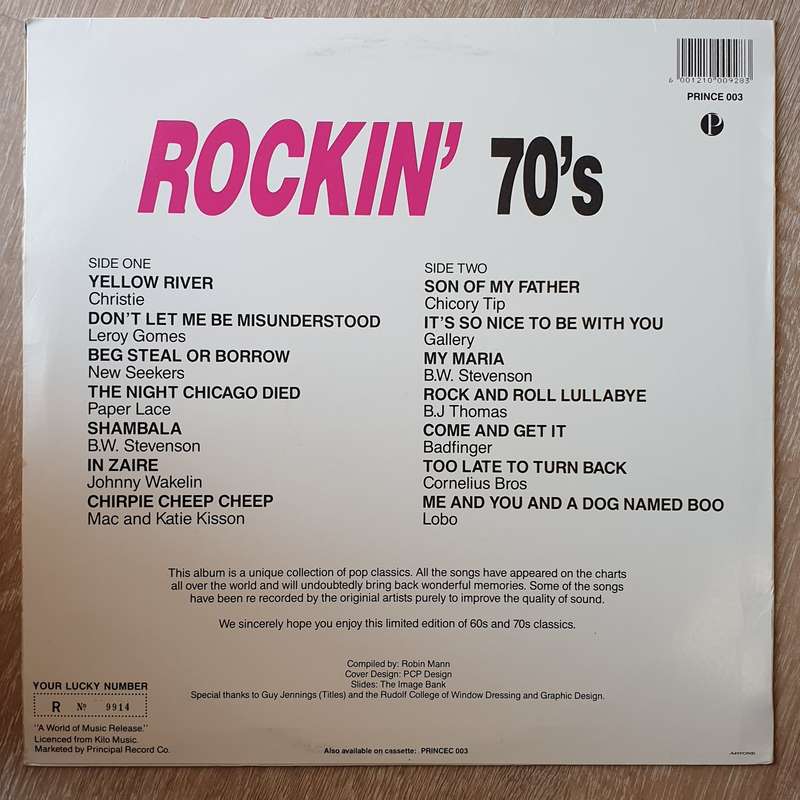 Rockin' 70's - Various - Original Artists - Vinyl LP Record - Very-Good+ Quality (VG+)