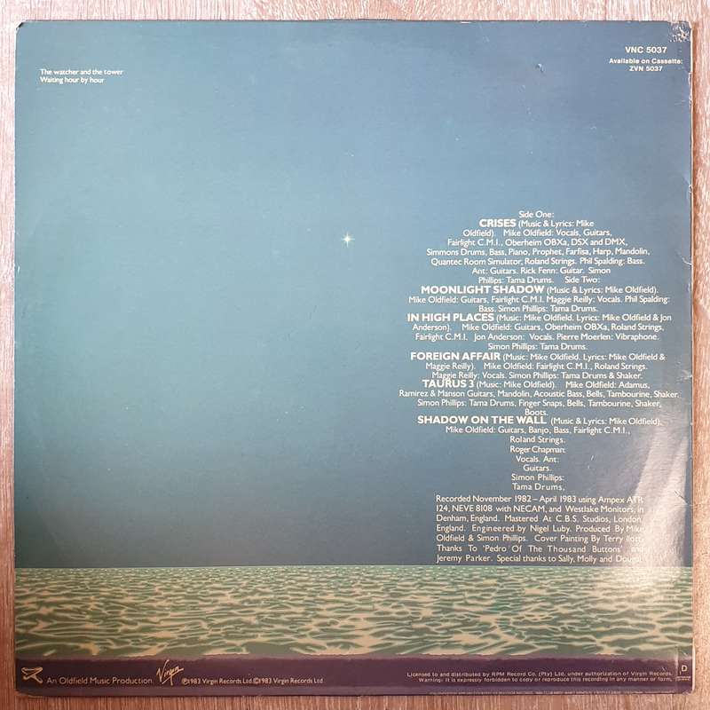 Mike Oldfield  Crises - Vinyl - Vinyl LP Record - Very-Good+ Quality (VG+)