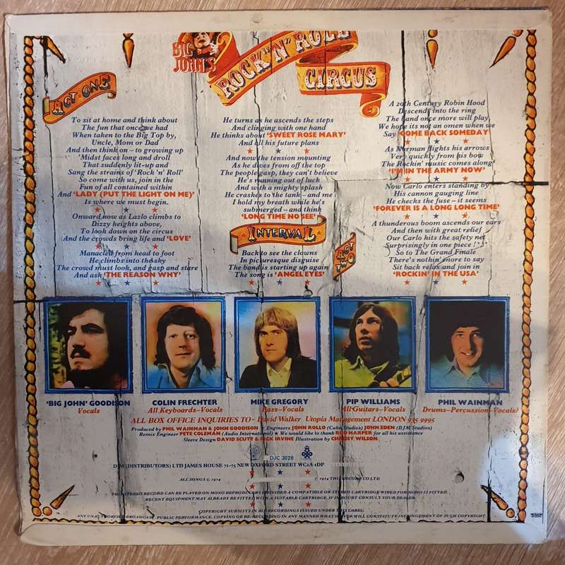 Big John's Rock 'N' Roll Circus  Big John's Rock 'N' Roll Circus - Vinyl LP Record - Opened...