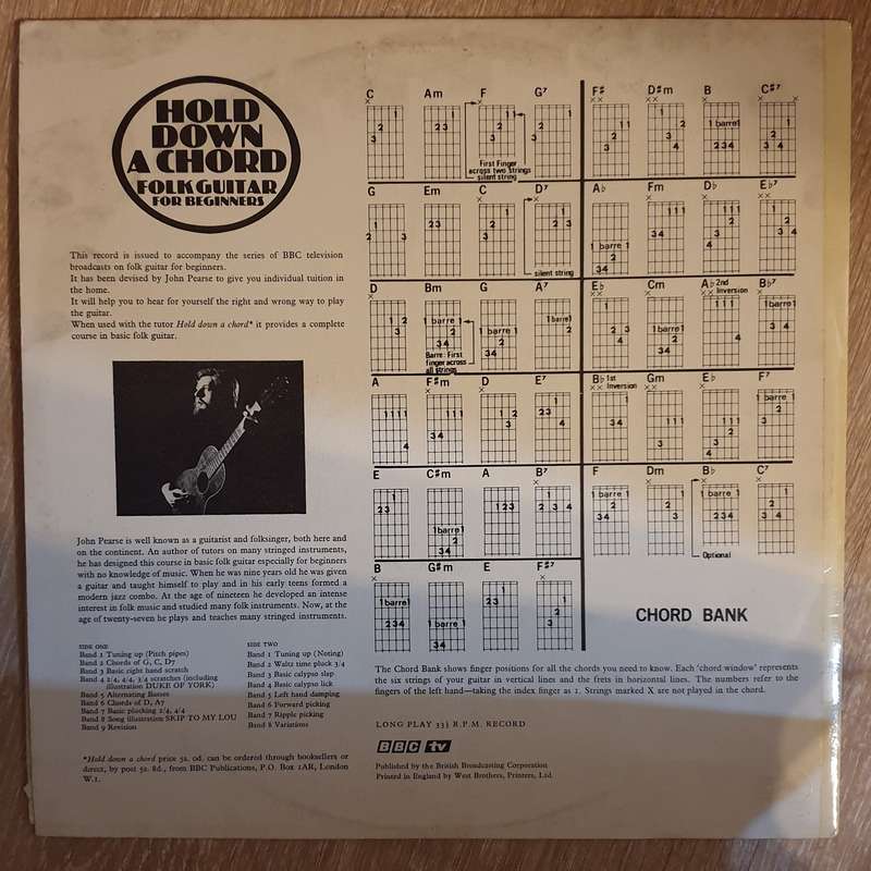 Hold Down A Guitar Chord - Folk Guitar For Beginners - John Pearce - BBC -  Vinyl LP Record - Ver...