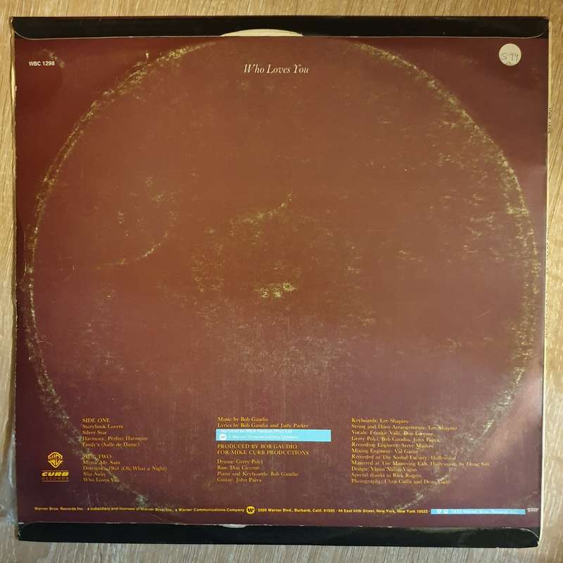 The Four Seasons - Who Loves You -  Vinyl LP Record - Very-Good+ Quality (VG+)