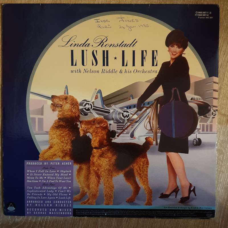 Linda Ronstadt  Lush Life  - Vinyl LP Record - Very-Good Quality (VG)