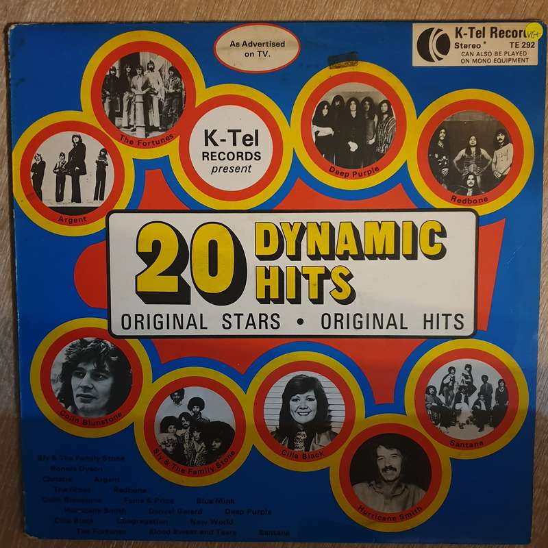 20 Dynamic Hits - K-Tel - Various Original Artists -  Vinyl  Record - Very-Good+ Quality (VG+)