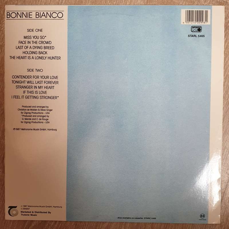 Bonnie Bianco - Just Me  - Vinyl LP Record - Very-Good+ Quality (VG+)