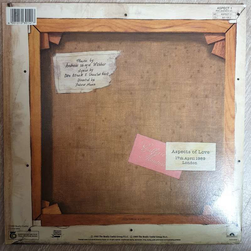 Andrew Lloyd Webber - Aspects of Love - Vinyl LP Record -- Very-Good Quality+ (VG+)