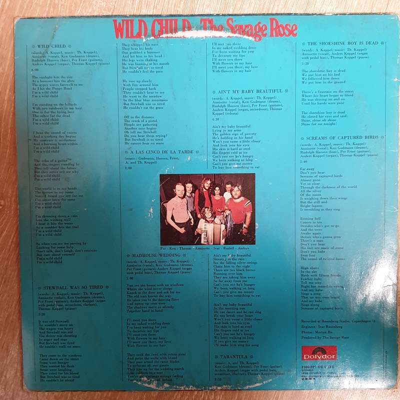 The Savage Rose  Wild Child - Vinyl  Record - Very-Good+ Quality (VG+)