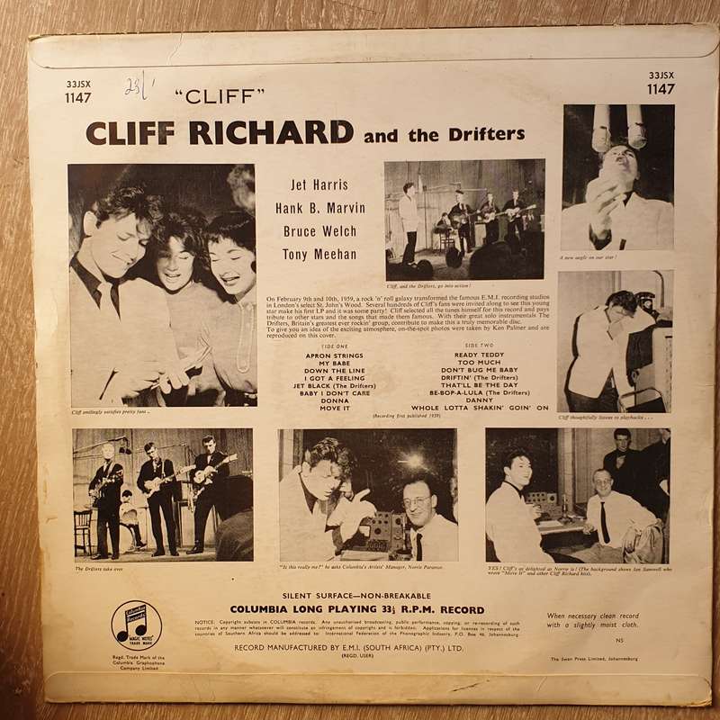 Cliff Richard And The Drifters  Cliff - Vinyl  Record - Very-Good+ Quality (VG+)