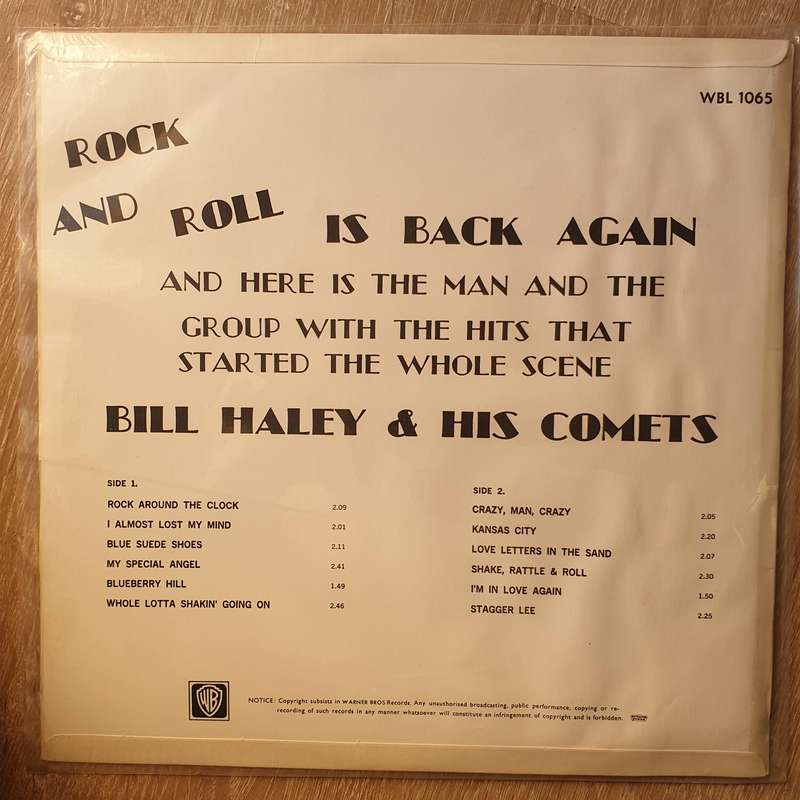 Bill Haley And His Comets  Bill Haley And His Comets - Vinyl  Record - Very-Good+ Quality (...